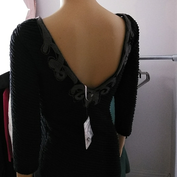 Free People Black Embroidered Studded Dress New with tags! Make offers now - Picture 5 of 7